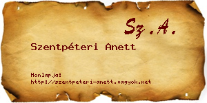Szentpéteri Anett névjegykártya